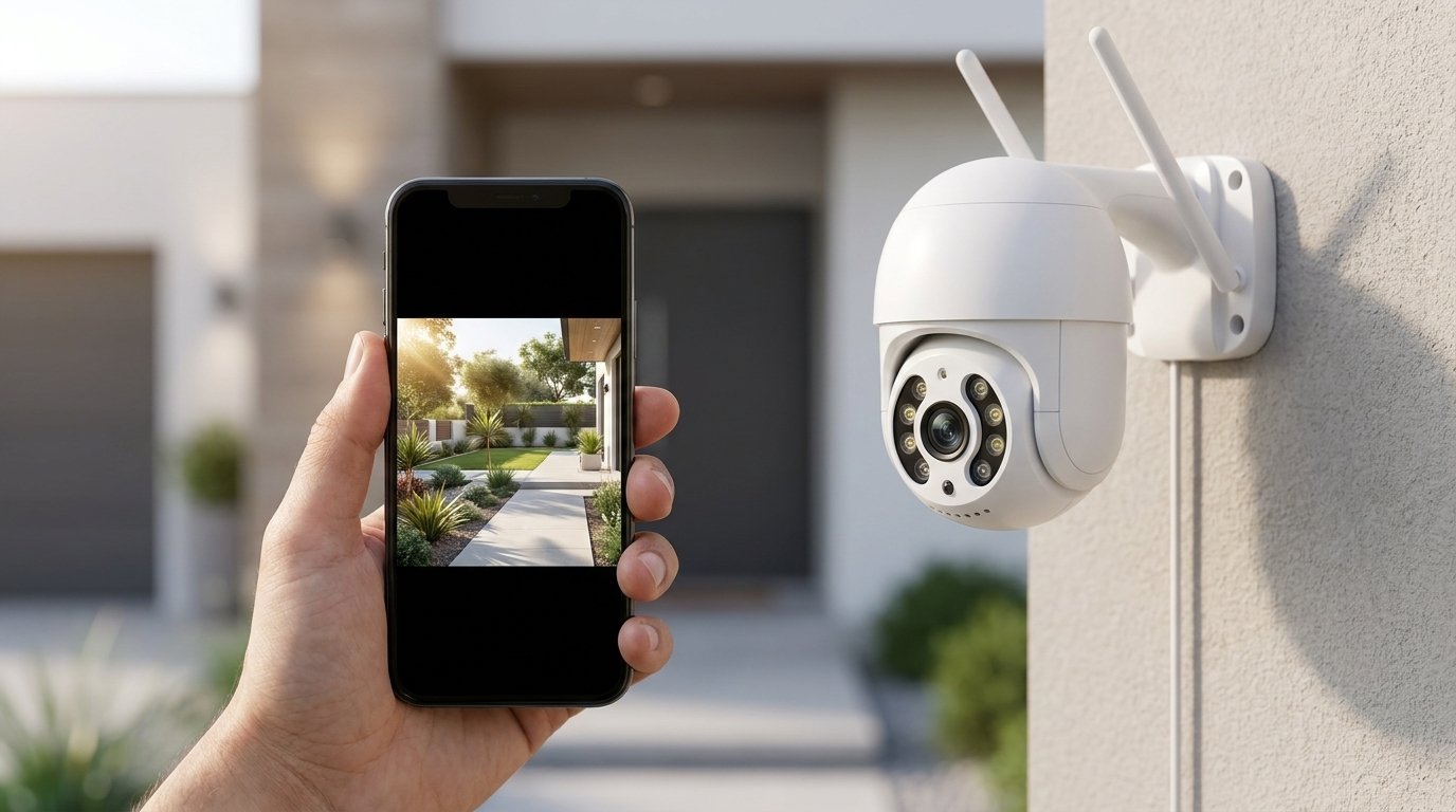 A Câmera IP A8 possui capacidade de giro em 320°, eliminando qualquer ponto cego na sua segurança.