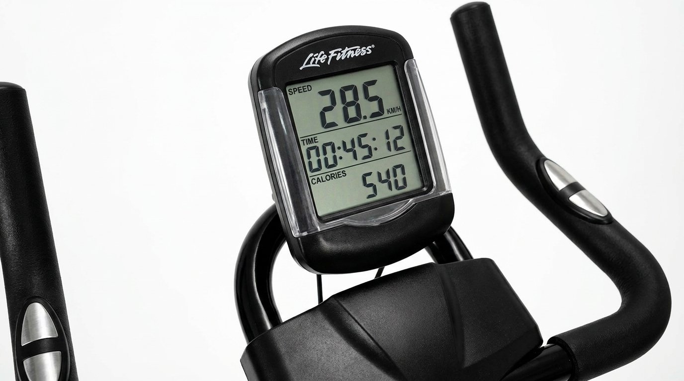 Com monitor LCD inteligente para acompanhar distância, tempo e calorias queimadas.